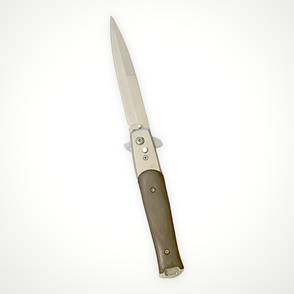 Modern Style Switchblade, Black Wood Handle