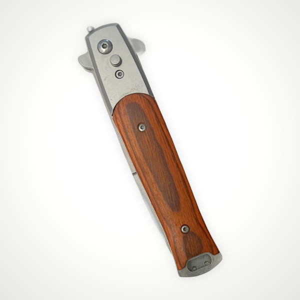 Modern Pakka Wood Switchblade Closed