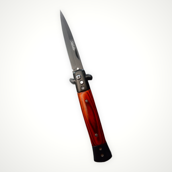 Black stainless classic switchblade