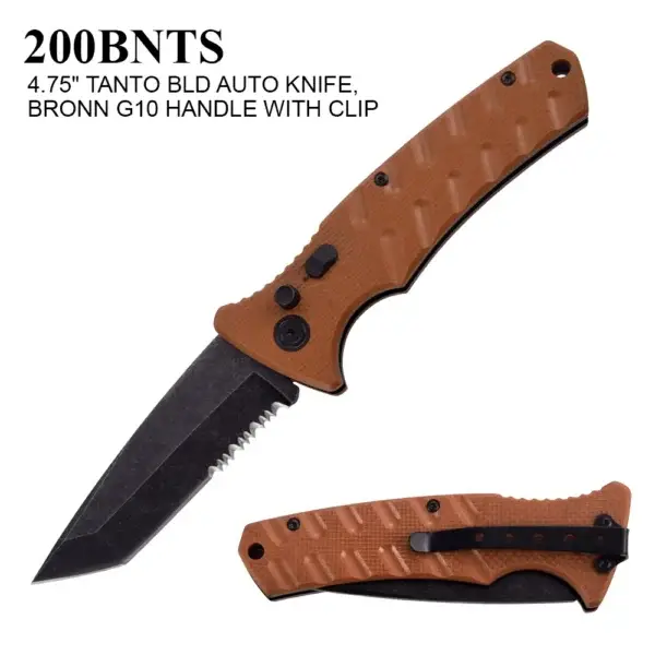 Brown G10 Switchblade